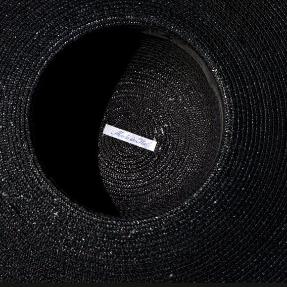 Vintage Italian Dark Navy Sun Hat Wide Brim Stylish main image 4